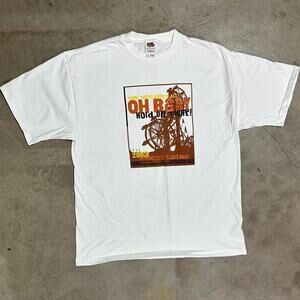 Vintage Y2K Mens XL Minnesota State Fair Tee White Orange 2003 Rare Short Sleeve
